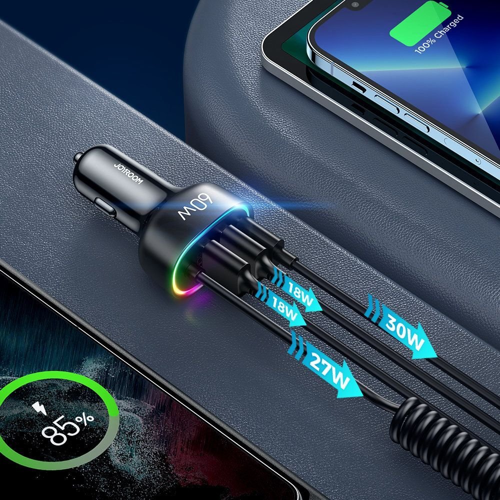 Avtomobil adapteri Joyroom JR-CL19 4in1 PD 60W - Görsel 6
