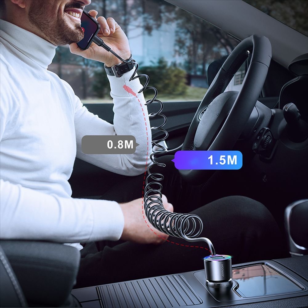 Avtomobil adapteri Joyroom JR-CL25 2USB 3in1 Lightning - Görsel 3