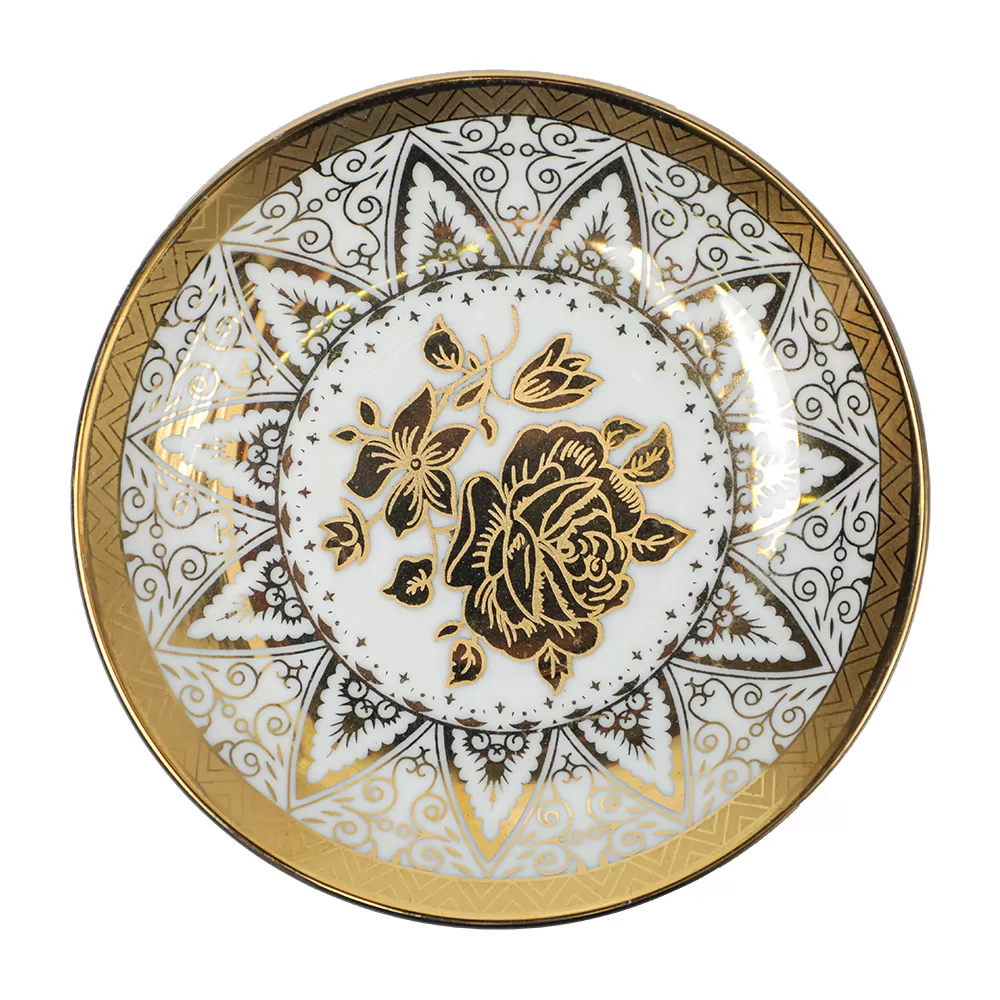 Nəlbəki 6 ədədli FR-5475-8 böyük 5.5" güllü qızılı