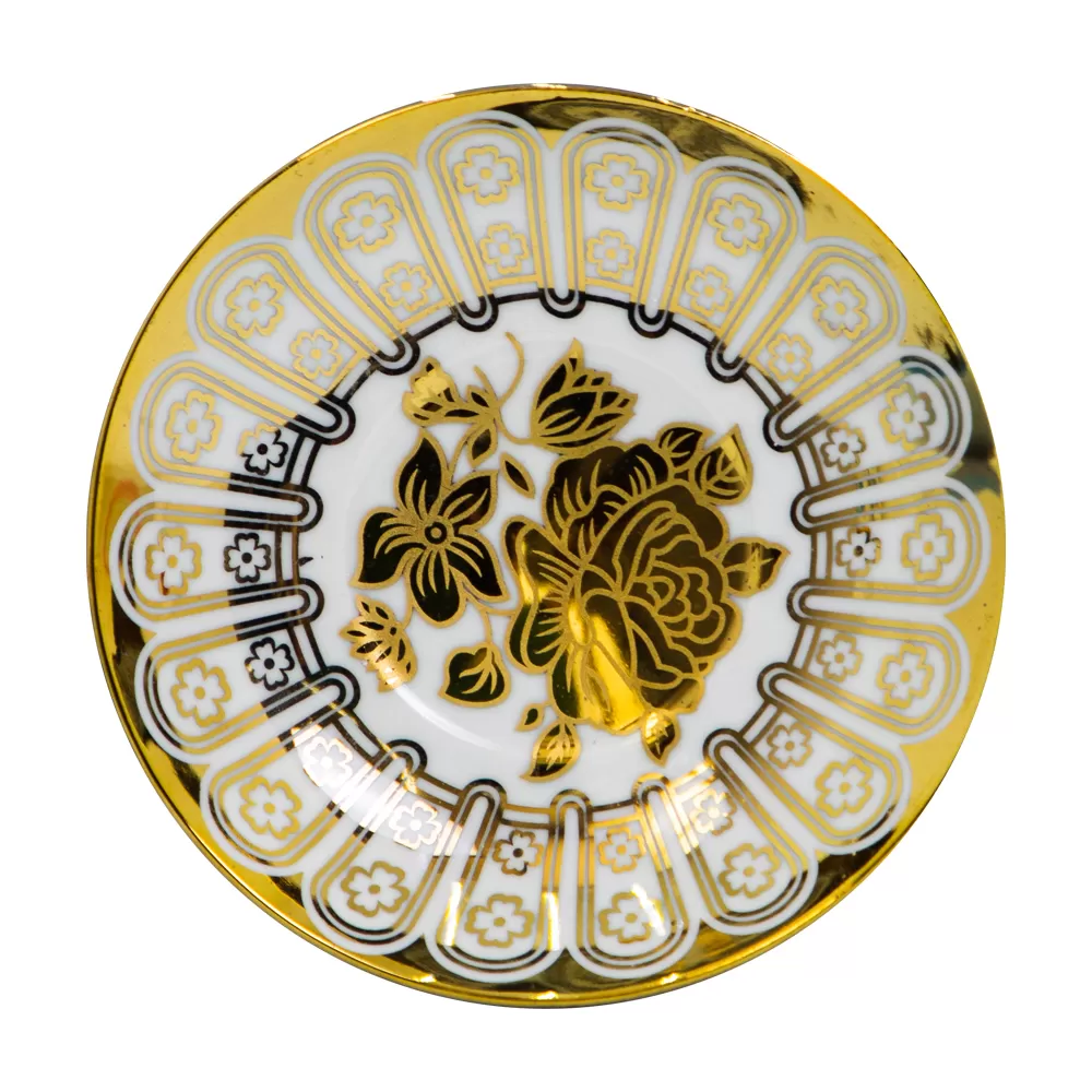 Nəlbəki 6 ədədli FR-5475-G4 böyük 5.5" güllü qızılı