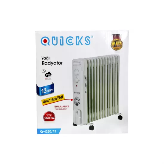 Radiator Q-4230/13/F 13-lü 2500W ventilyatorlu - Görsel 2