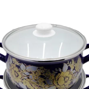 Alternative view of Qazan FR-6675 20-22-24 sm 3-Lü Set bənövşəyi (güllü)