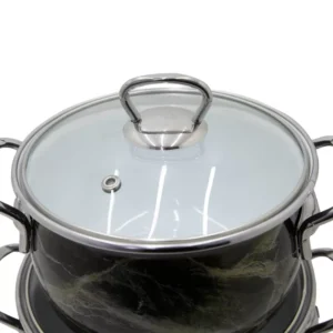 Alternative view of Qazan FR-6680 16-18-20 sm 3-Lü Set qara (Mərmər)